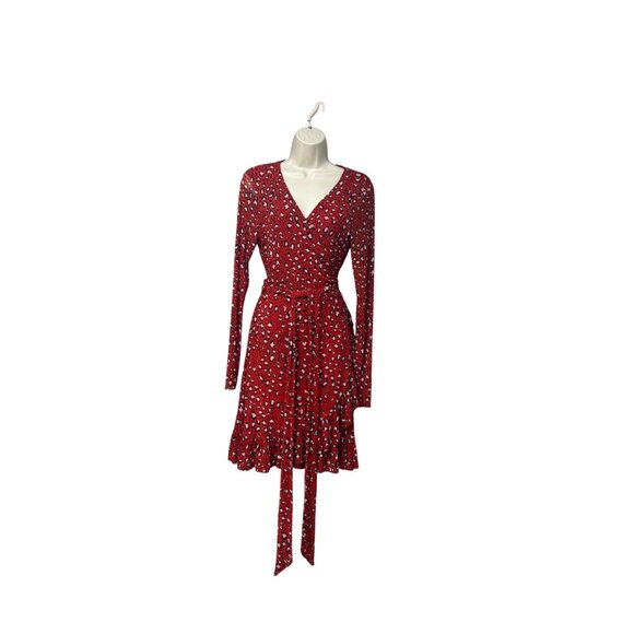 Sanctuary Emma Ruffled Wrap Dress, Red, Size M - Picture 11 of 11